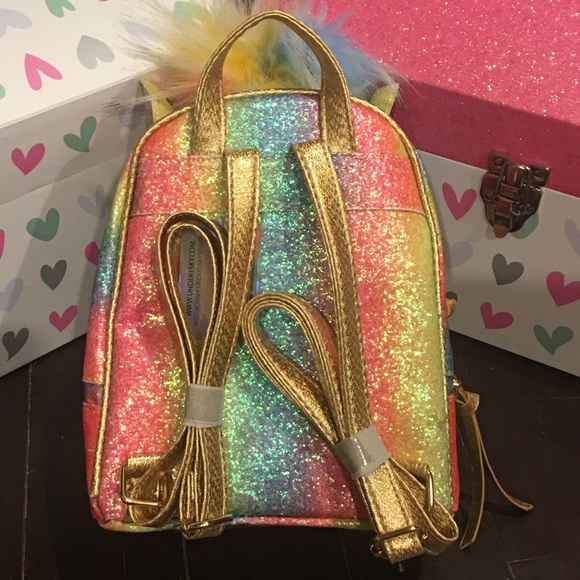 Under One Sky Rainbow Unicorn Pom-Pom Backpack main image 7